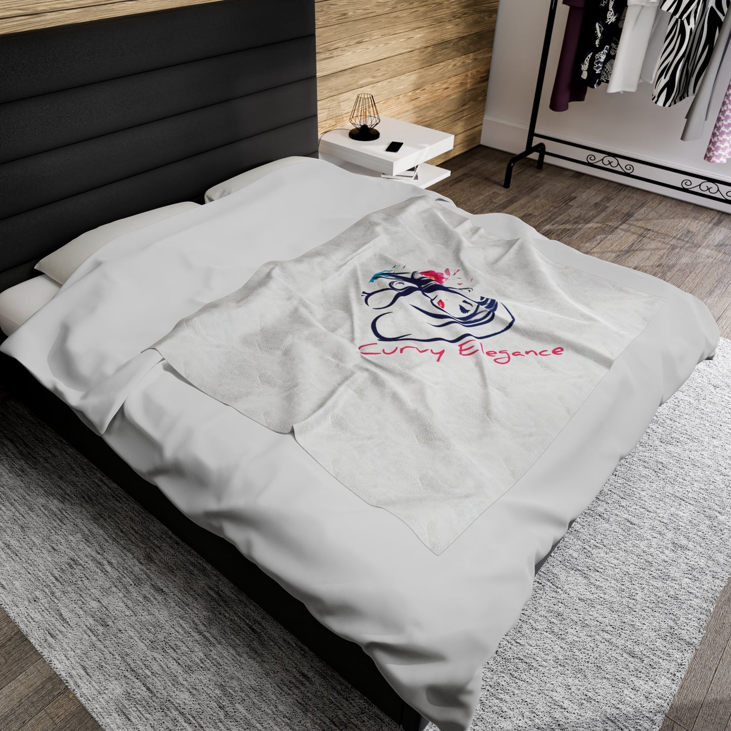 Curvy Elegance Velveteen Plush Blanket