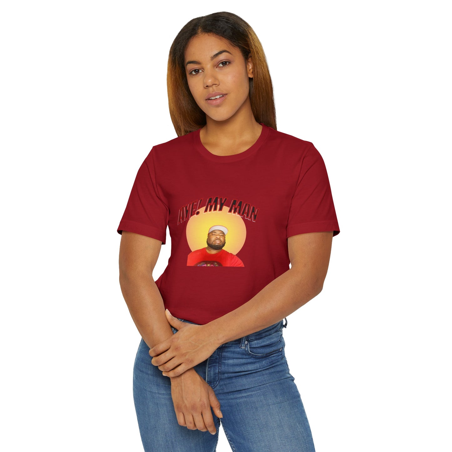 Aye! My Mans Unisex Jersey T-Shirt