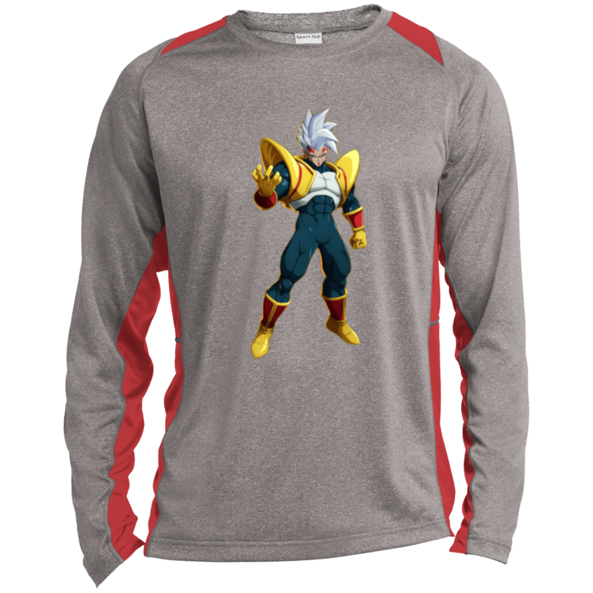 Baby Vegeta DBS Long Sleeve Heather Colorblock Performance Tee