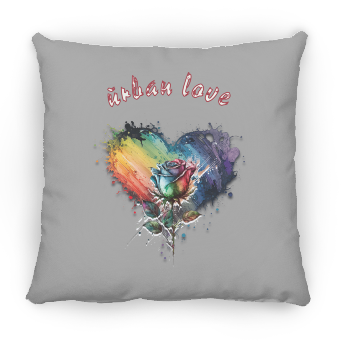 Urban Love Large Square Pillow
