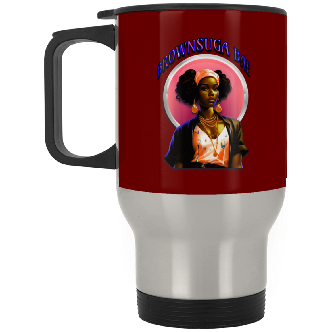 BrownSuga Bae Silver Stainless Travel Mug
