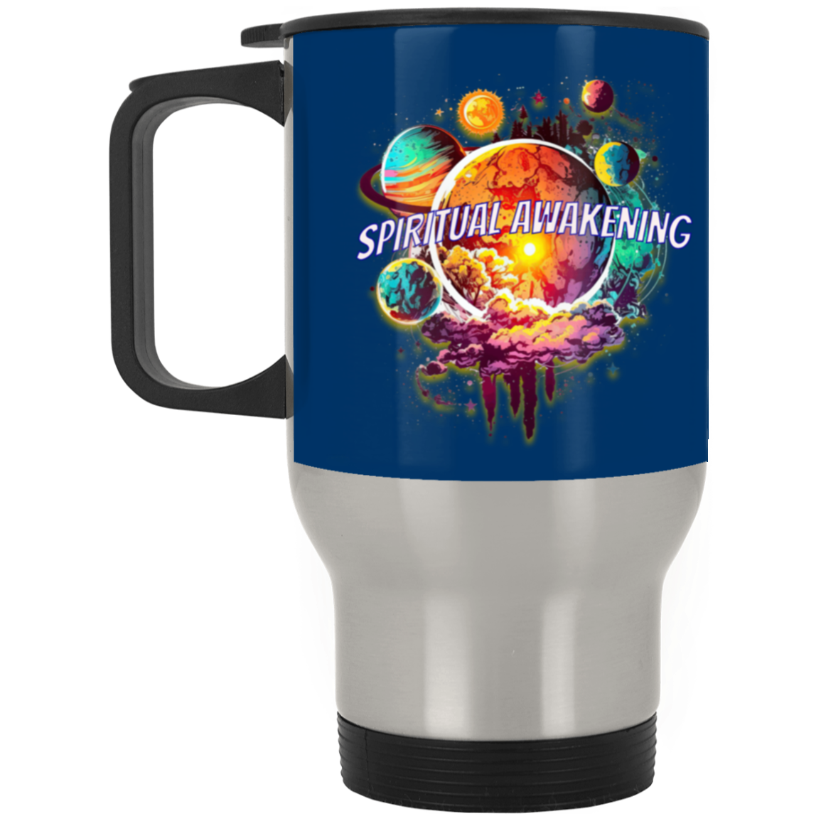 Spiritual Awakening Silver Stainless Travel Mug