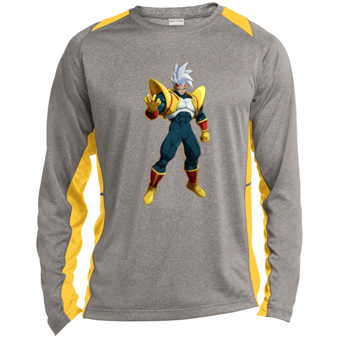 Baby Vegeta DBS Long Sleeve Heather Colorblock Performance Tee