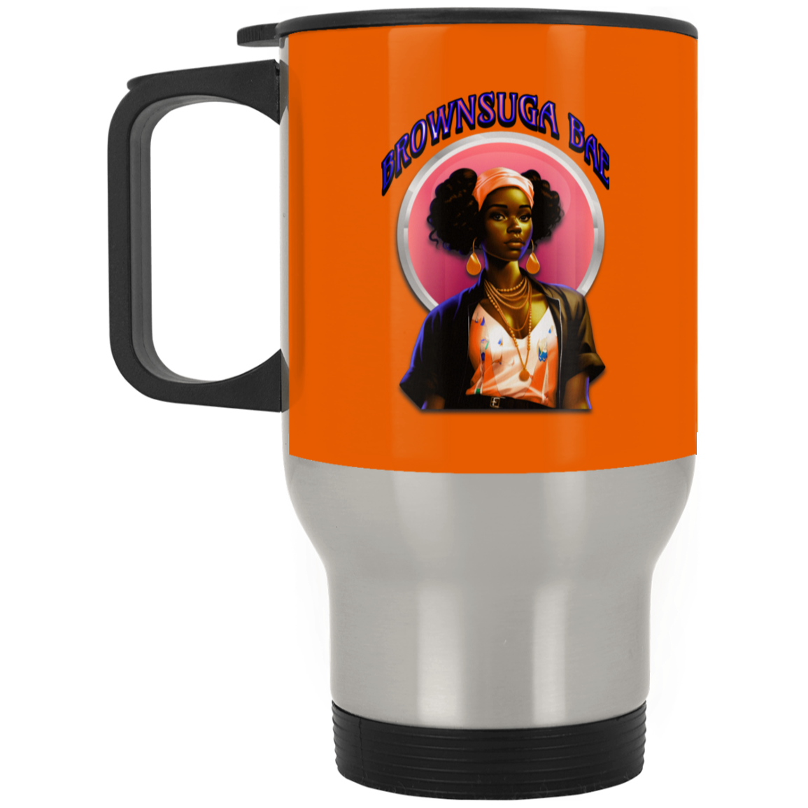 BrownSuga Bae Silver Stainless Travel Mug