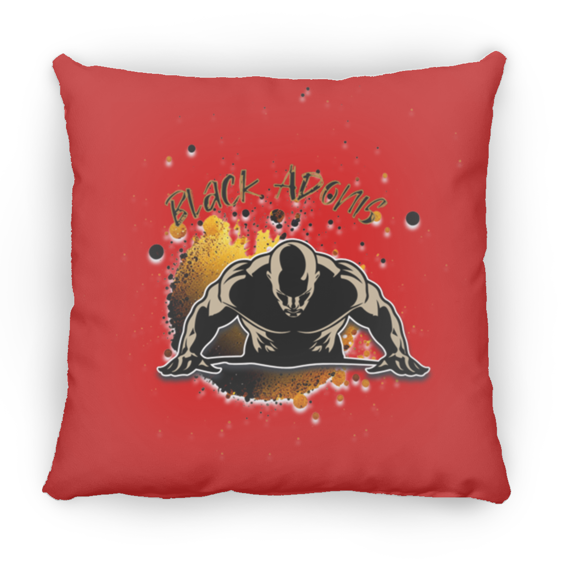 Black Adonis Small Square Pillow