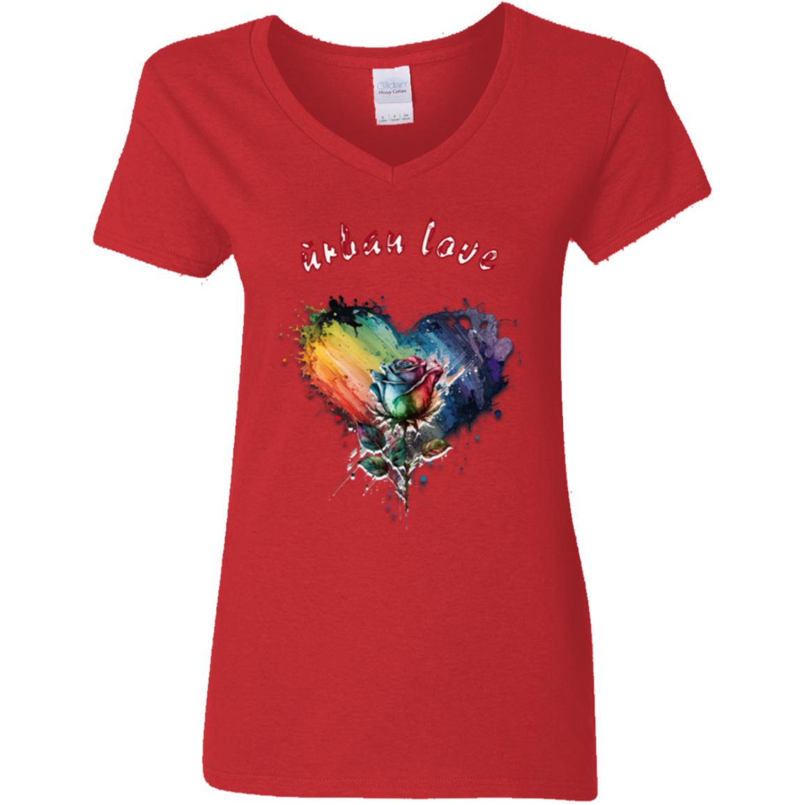 Urban Love Ladies' 5.3 oz. V-Neck T-Shirt