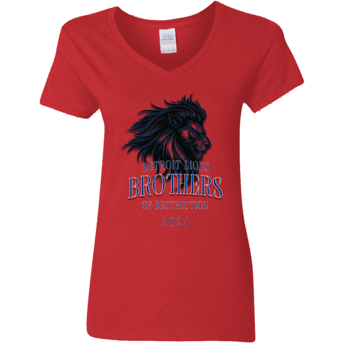 Detroit Lions Brothers of Destruction Ladies' V-Neck T-Shirt
