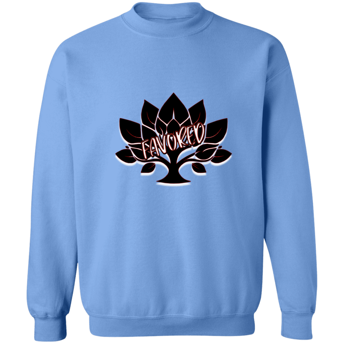 Red Favored Gildan Crewneck Pullover Sweatshirt