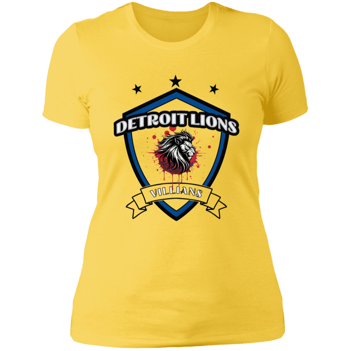 Detroit Lions Villain Ladies' Boyfriend T-Shirt
