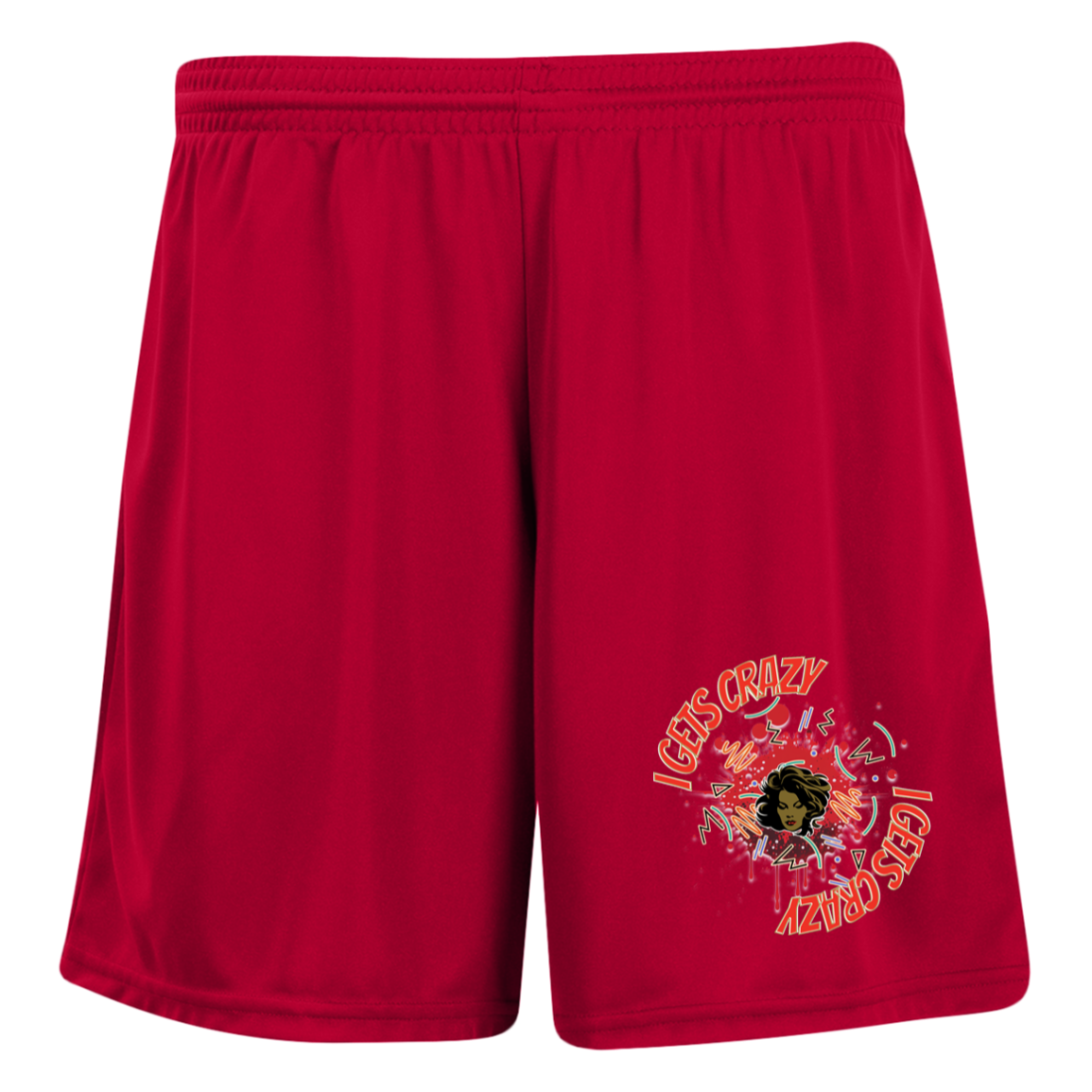 I Gets Crazy Ladies' Moisture-Wicking 7 inch Inseam Training Shorts