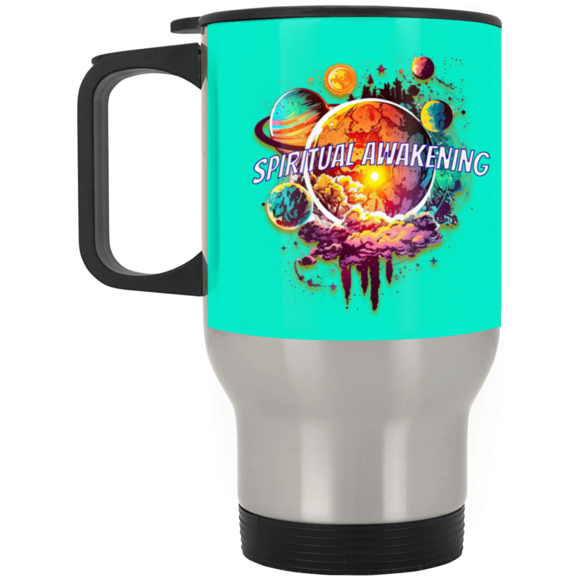 Spiritual Awakening Silver Stainless Travel Mug