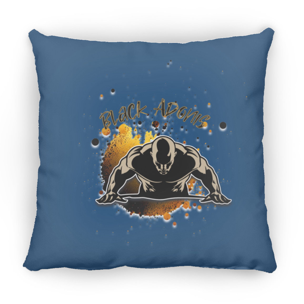 Black Adonis Large Square Pillow