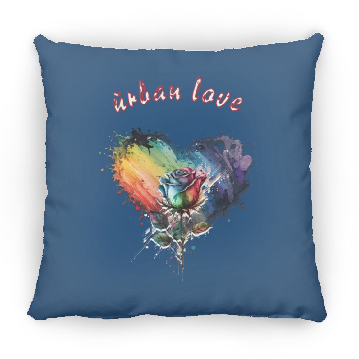 Urban Love Large Square Pillow