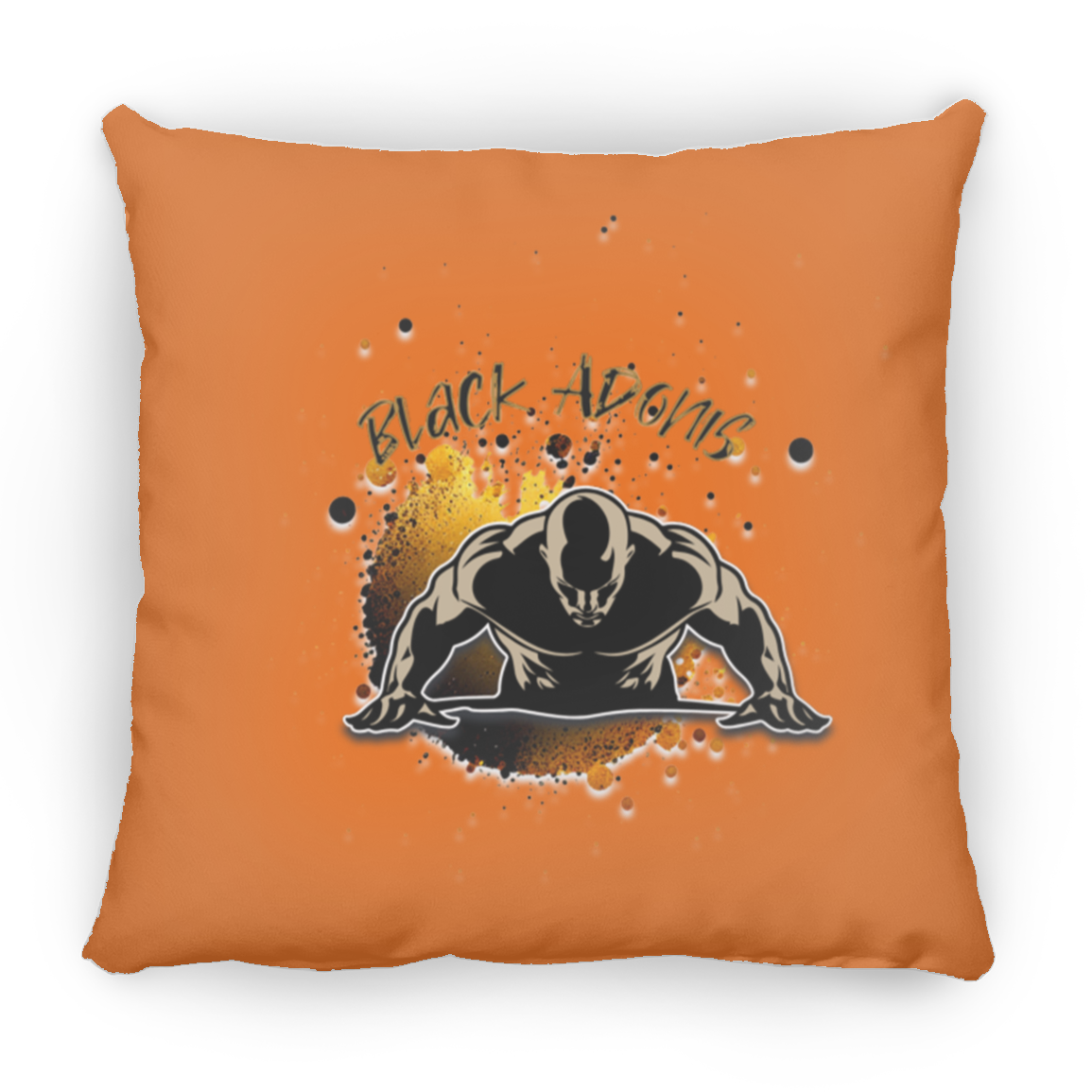 Black Adonis Large Square Pillow