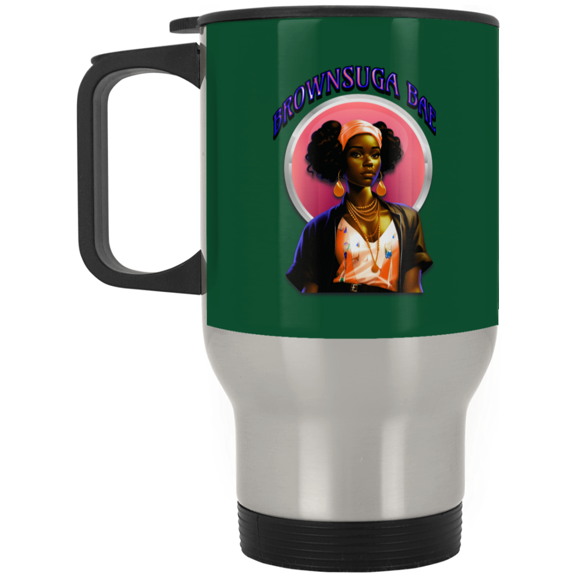 BrownSuga Bae Silver Stainless Travel Mug