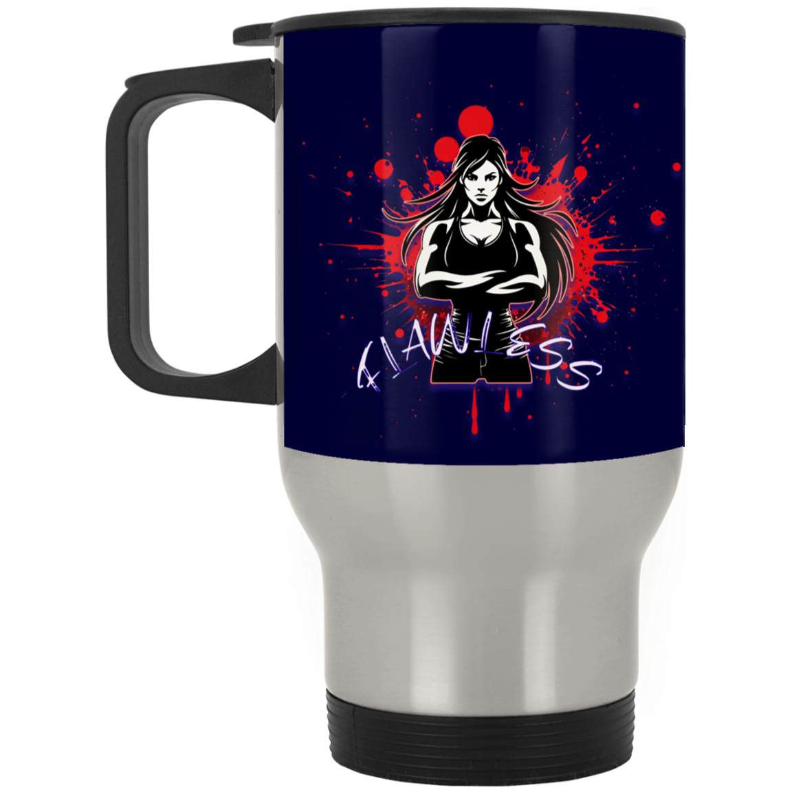 Flawless Silver Stainless Travel Mug