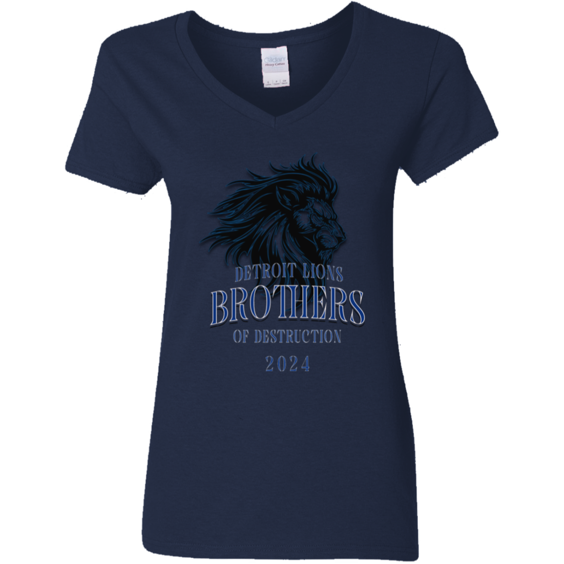 Detroit Lions Brothers of Destruction Ladies' V-Neck T-Shirt