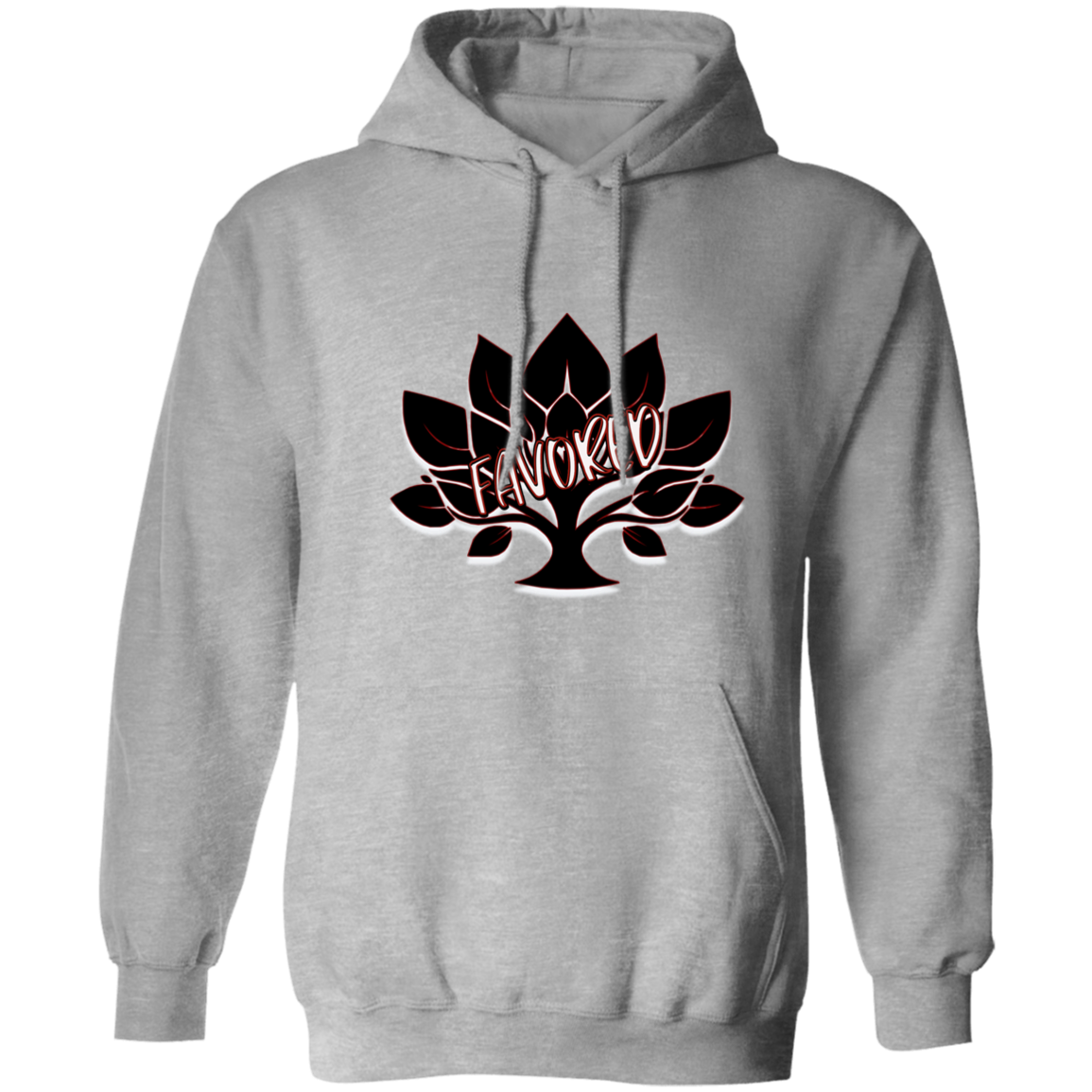 Red Favored Gildan Pullover Hoodie