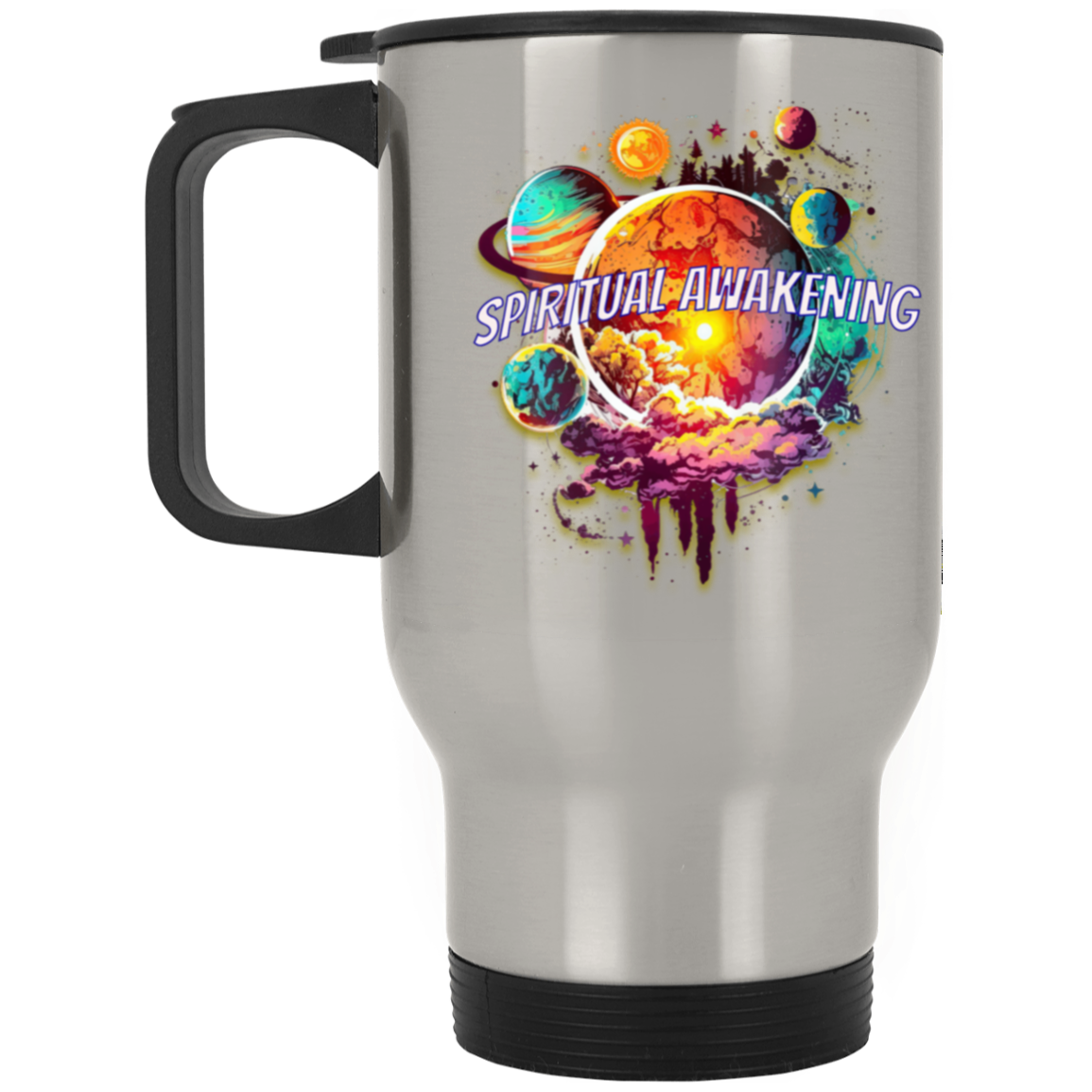 Spiritual Awakening Silver Stainless Travel Mug