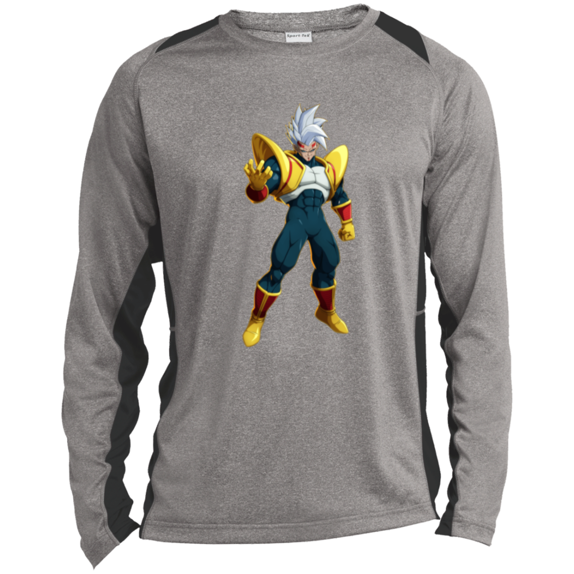 Baby Vegeta DBS Long Sleeve Heather Colorblock Performance Tee