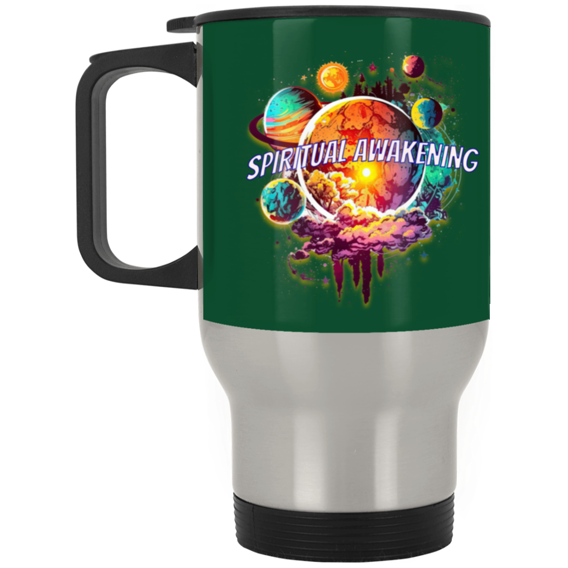 Spiritual Awakening Silver Stainless Travel Mug