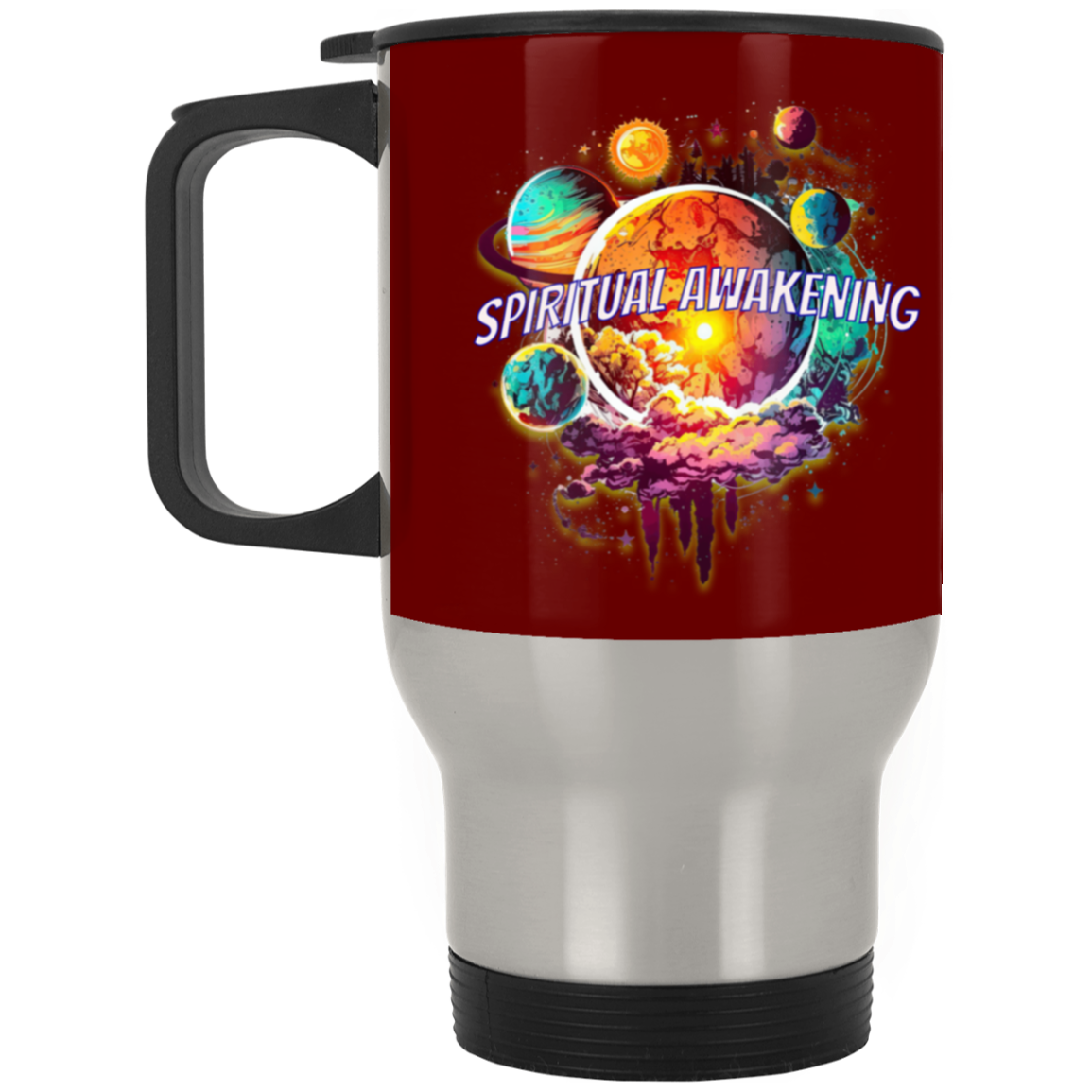 Spiritual Awakening Silver Stainless Travel Mug