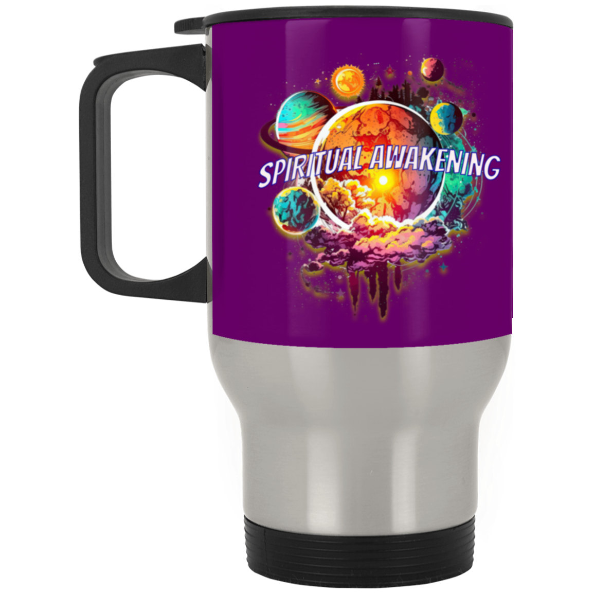 Spiritual Awakening Silver Stainless Travel Mug