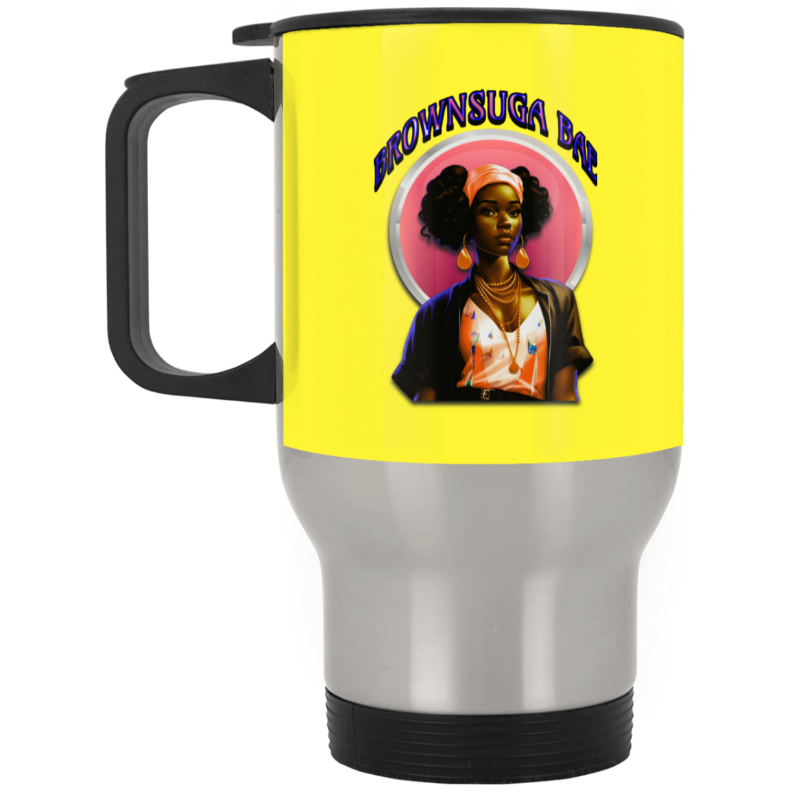 BrownSuga Bae Silver Stainless Travel Mug