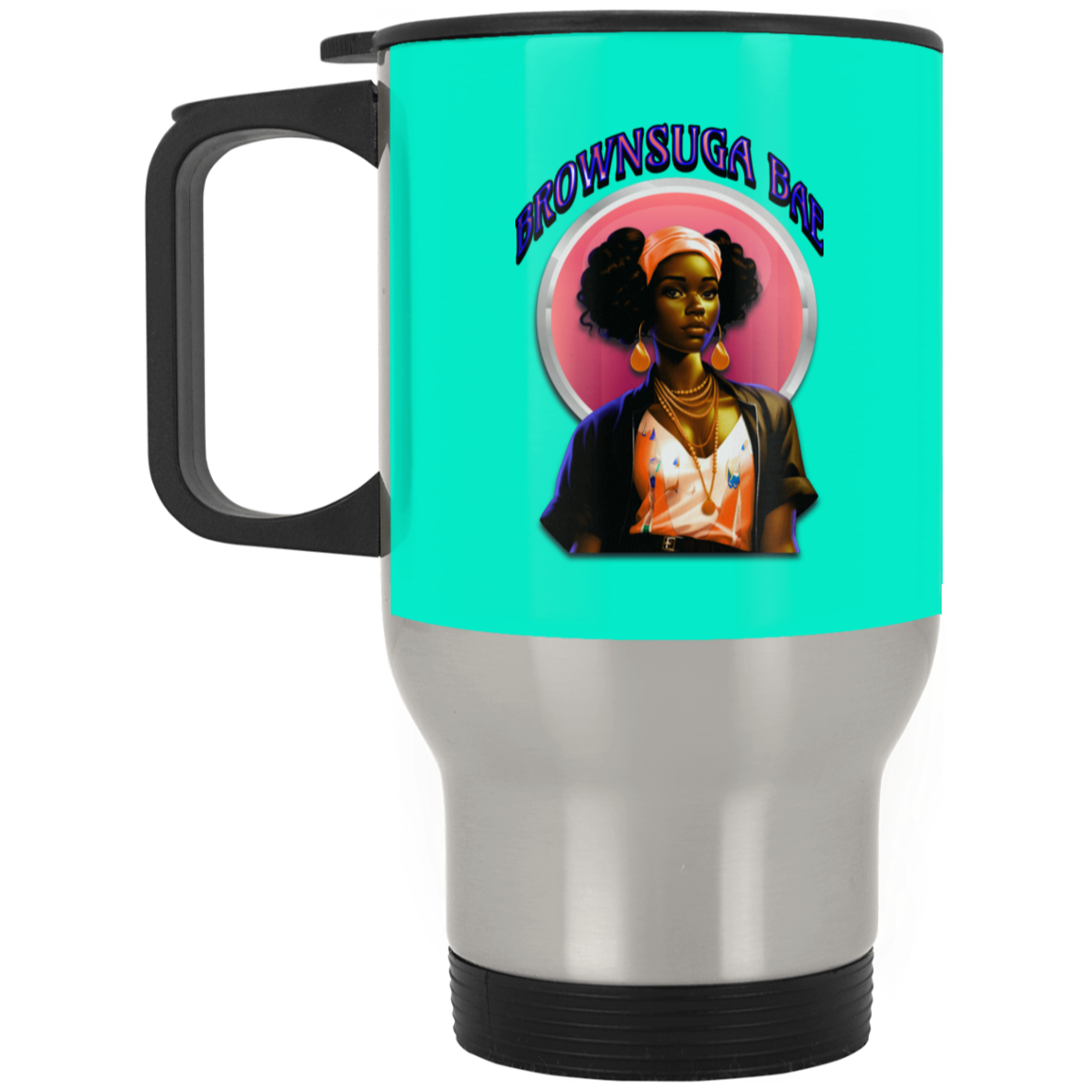 BrownSuga Bae Silver Stainless Travel Mug