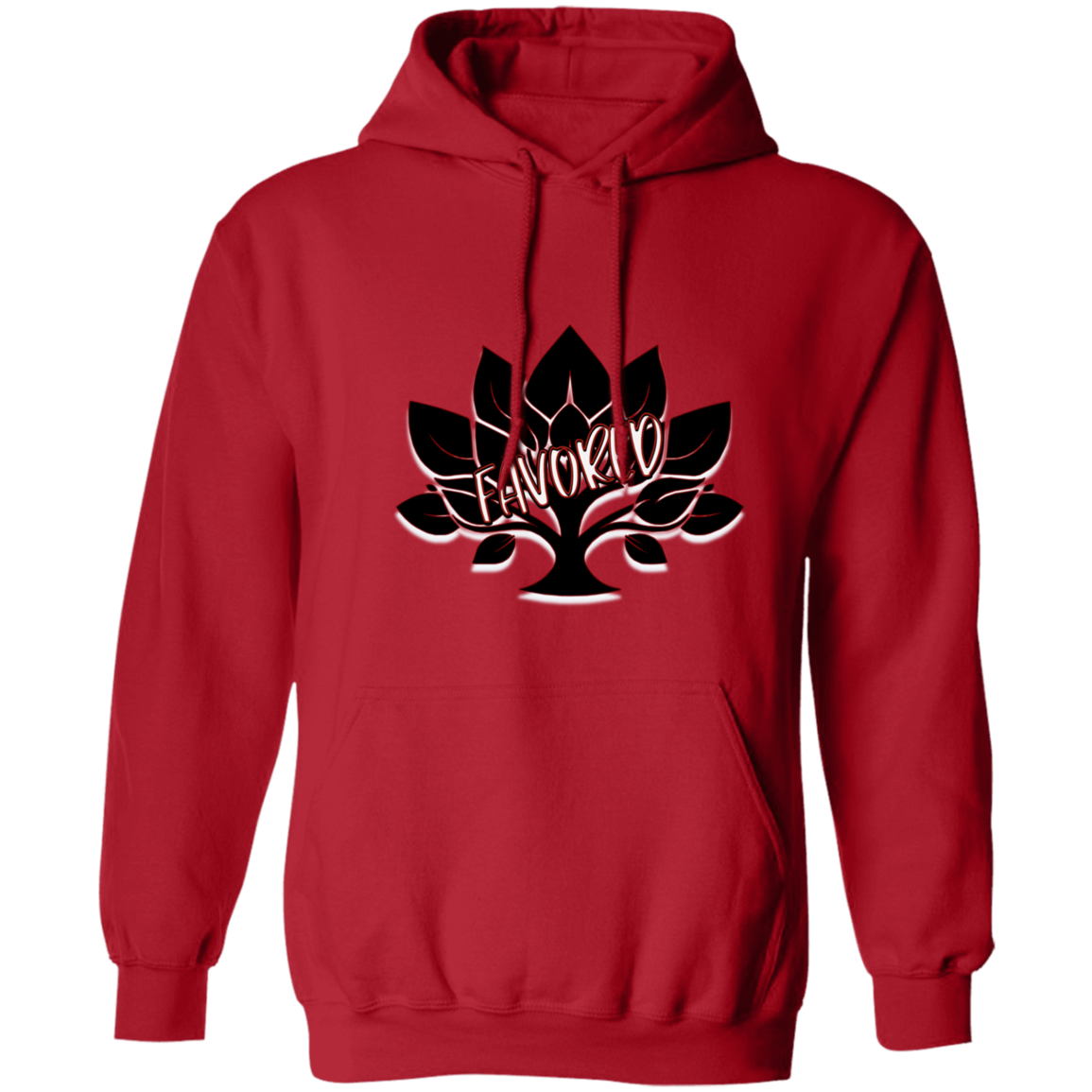 Red Favored Gildan Pullover Hoodie