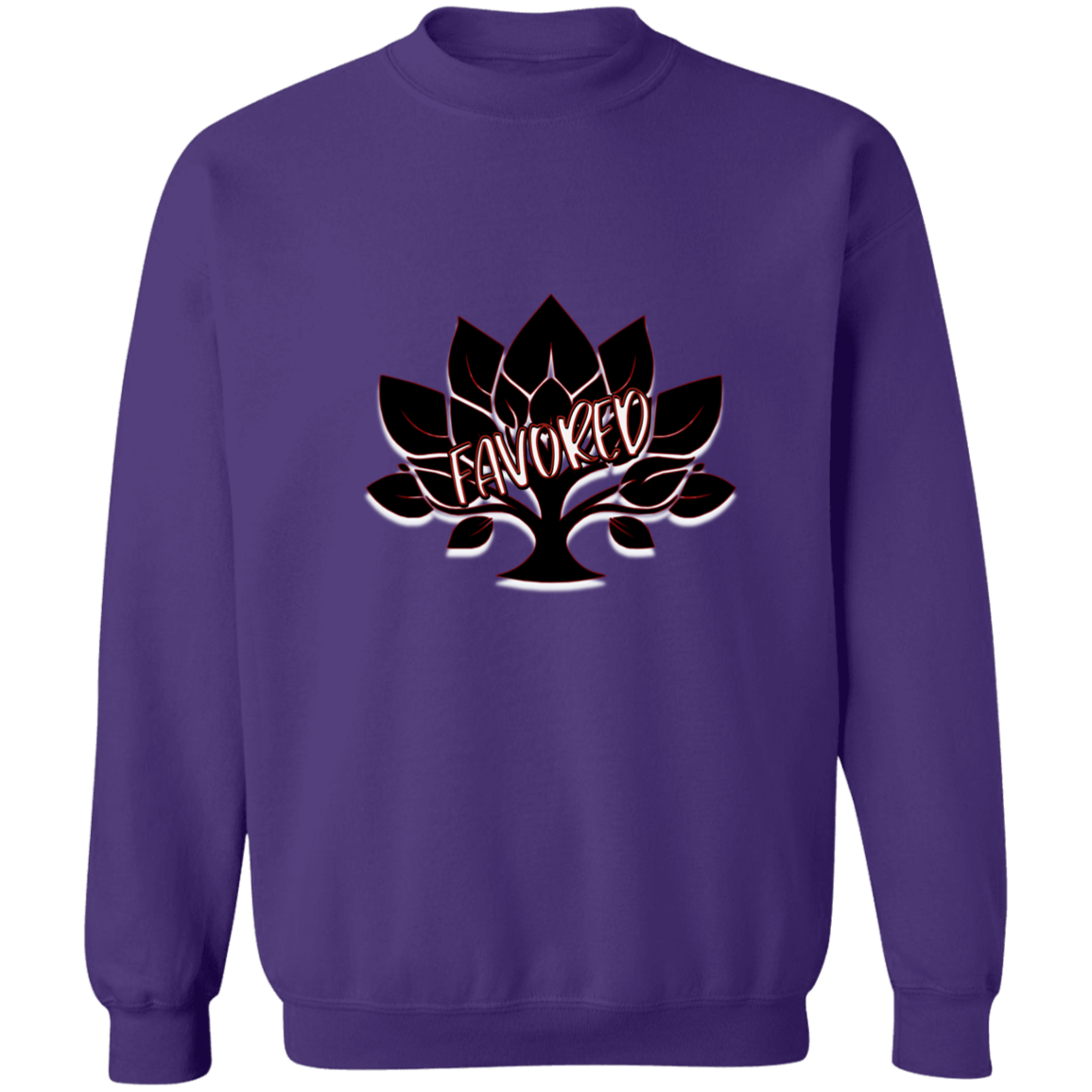 Red Favored Gildan Crewneck Pullover Sweatshirt