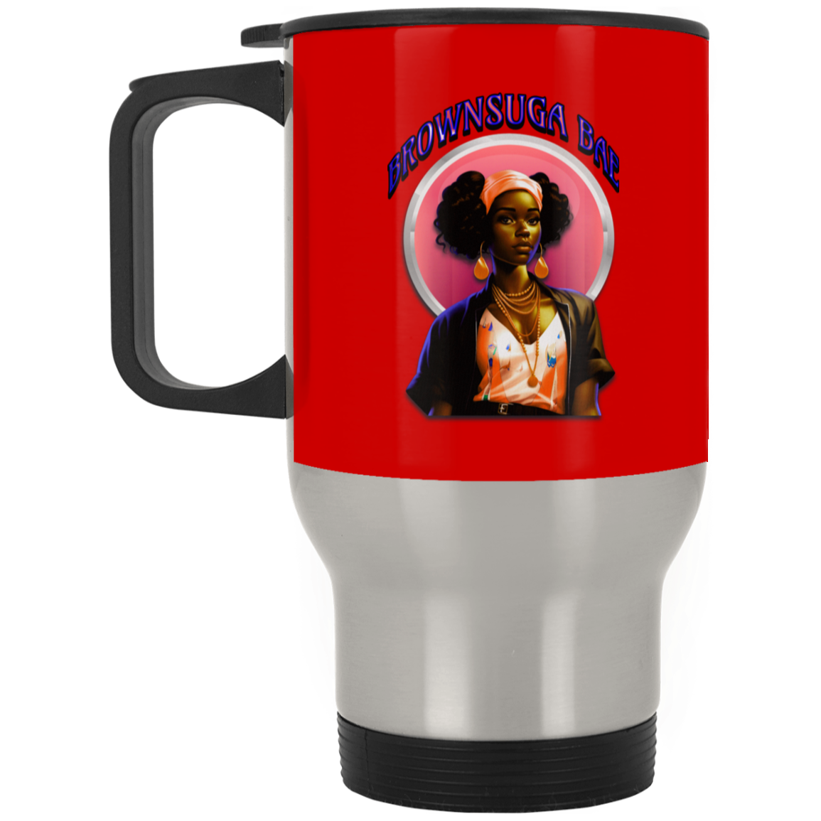 BrownSuga Bae Silver Stainless Travel Mug