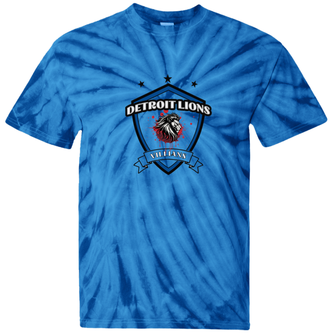 Detroit Lions Villian 100% Cotton Tie Dye T-Shirt