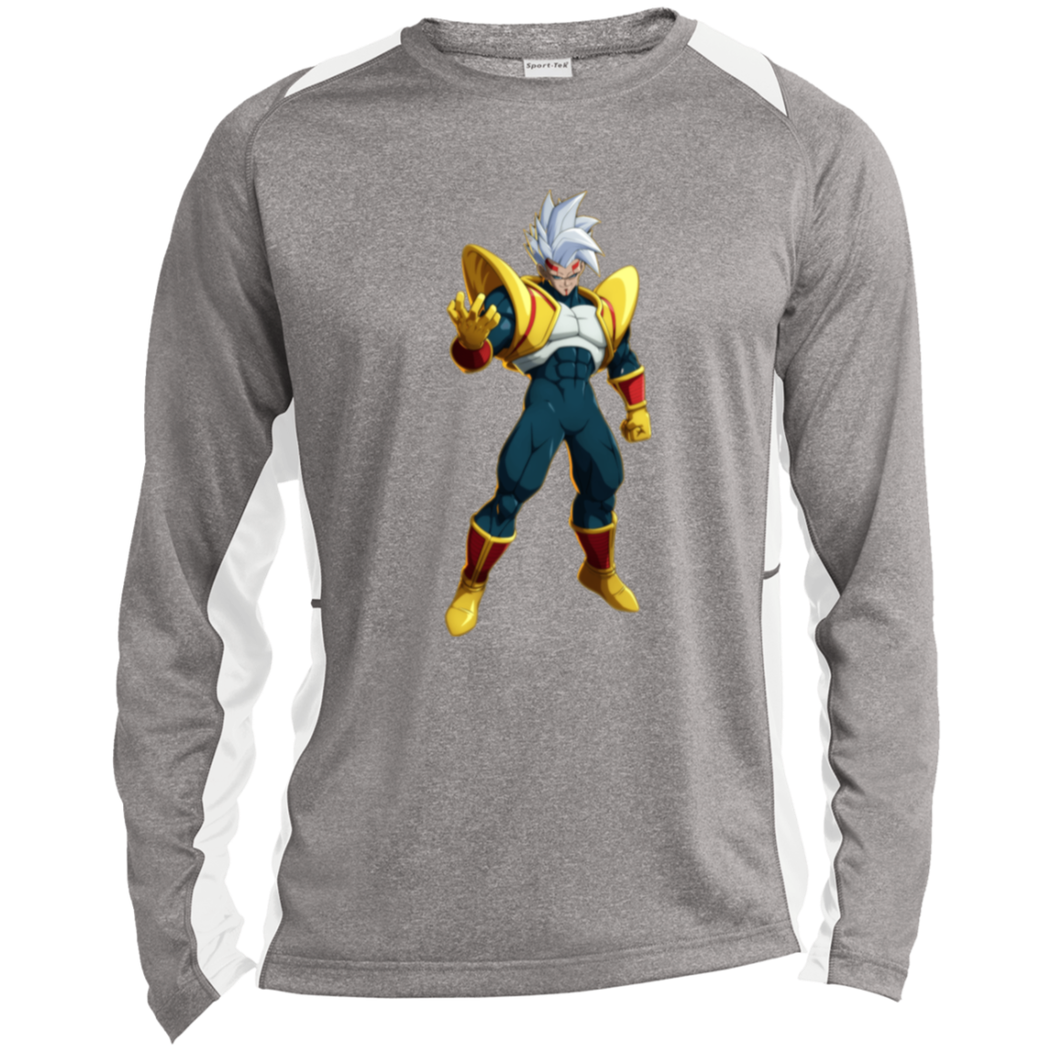 Baby Vegeta DBS Long Sleeve Heather Colorblock Performance Tee