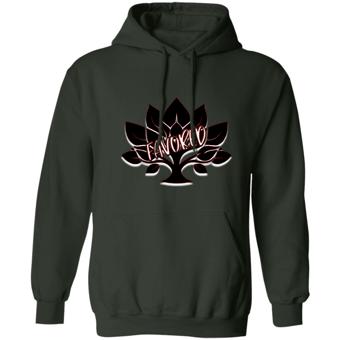 Red Favored Gildan Pullover Hoodie
