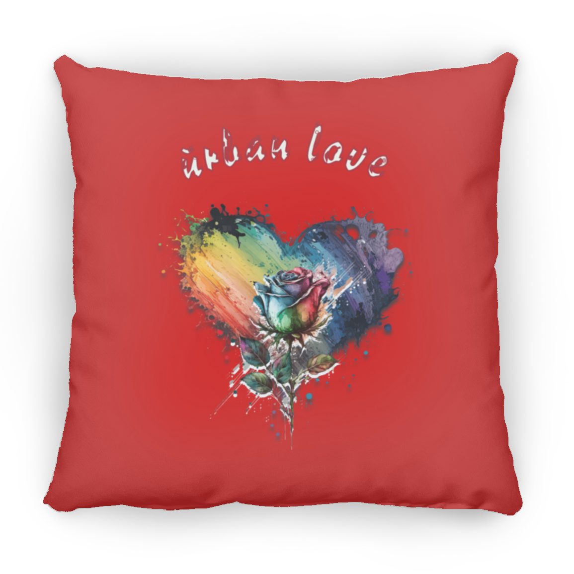 Urban Love Large Square Pillow