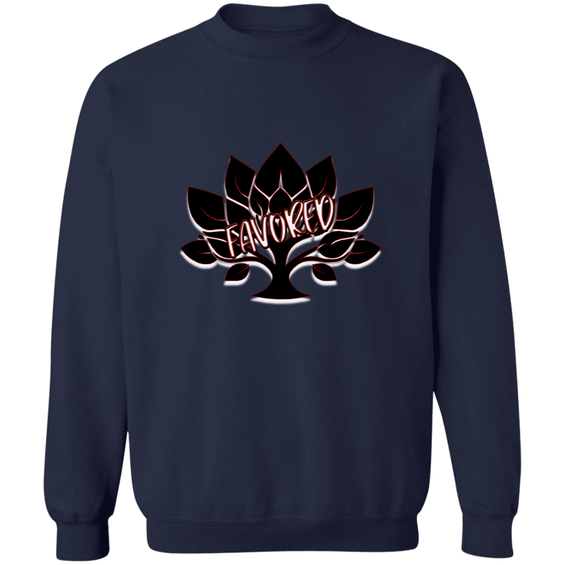 Red Favored Gildan Crewneck Pullover Sweatshirt