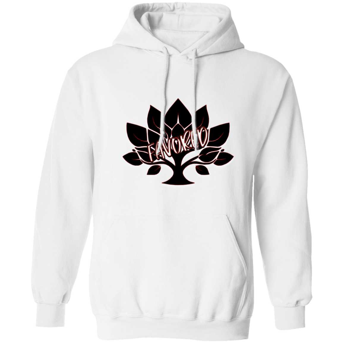 Red Favored Gildan Pullover Hoodie