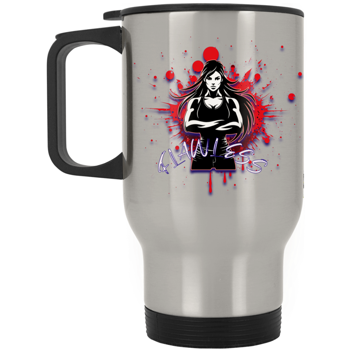 Flawless Silver Stainless Travel Mug