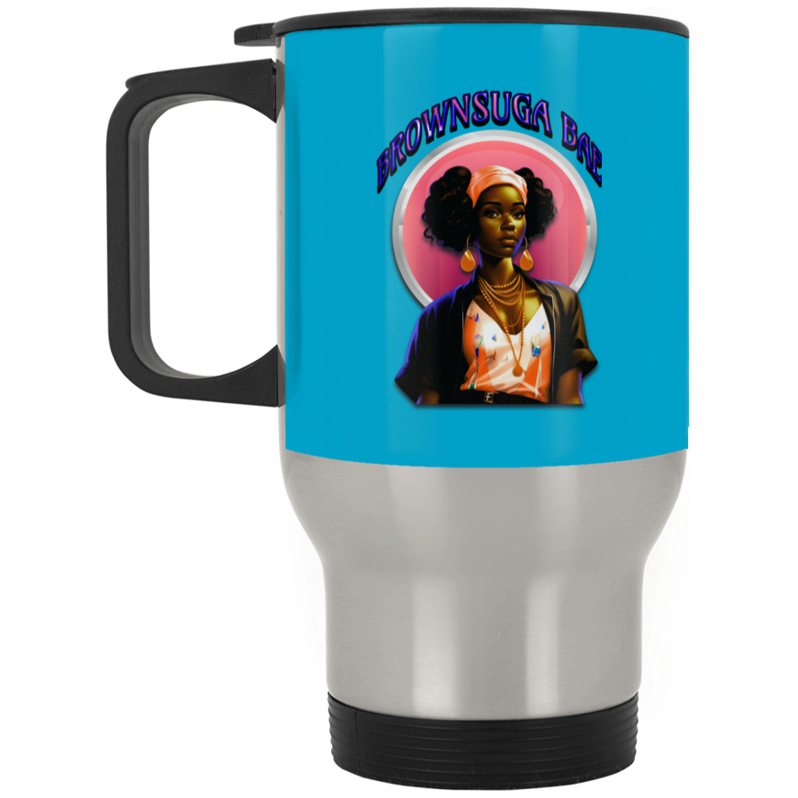 BrownSuga Bae Silver Stainless Travel Mug