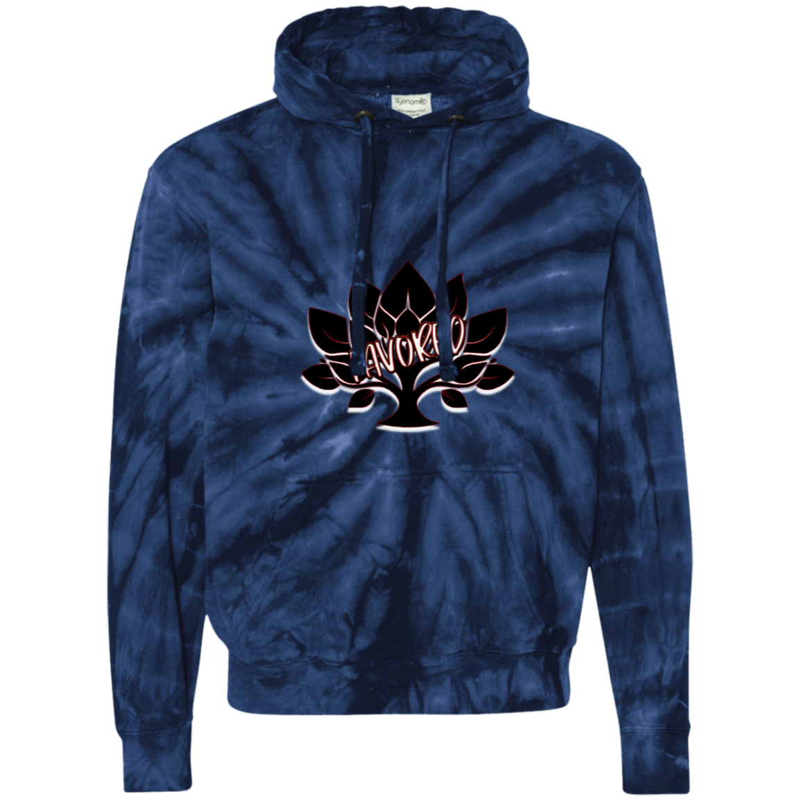 Red Favored Unisex Tie-Dyed Pullover Hoodie
