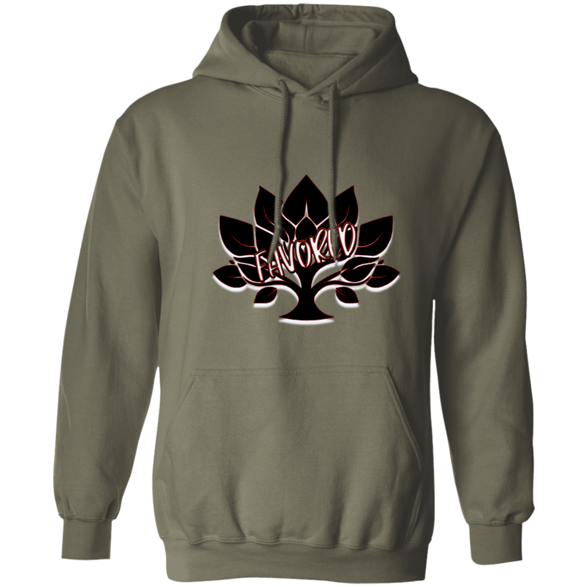 Red Favored Gildan Pullover Hoodie
