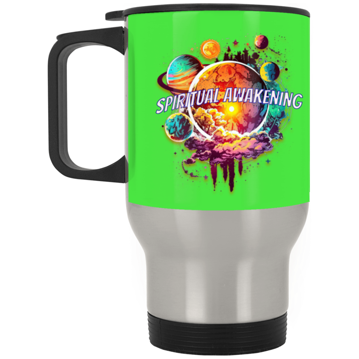 Spiritual Awakening Silver Stainless Travel Mug
