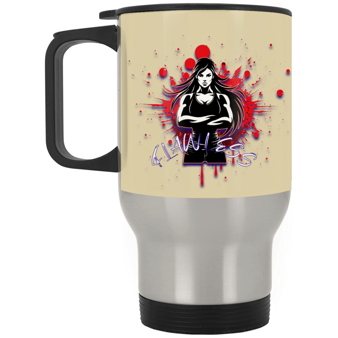 Flawless Silver Stainless Travel Mug