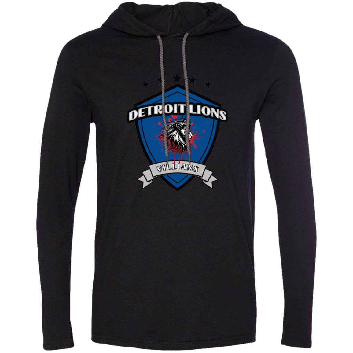Detroit Lions Villains Gildan LS T-Shirt Hoodie
