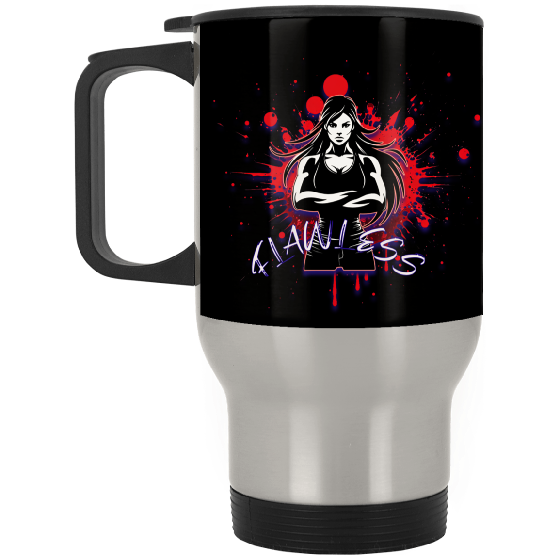 Flawless Silver Stainless Travel Mug