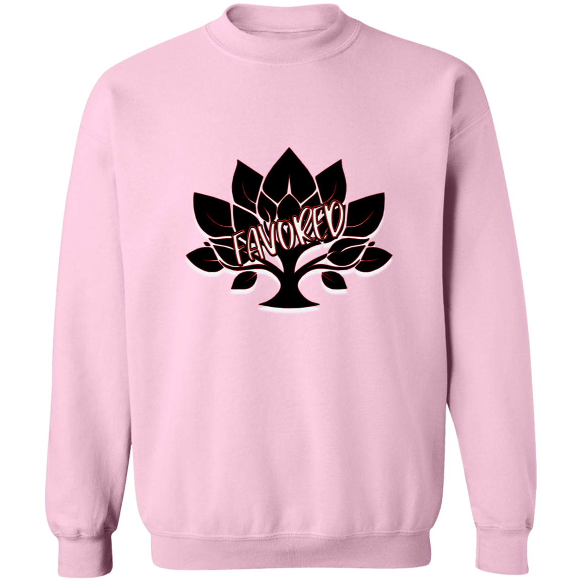 Red Favored Gildan Crewneck Pullover Sweatshirt