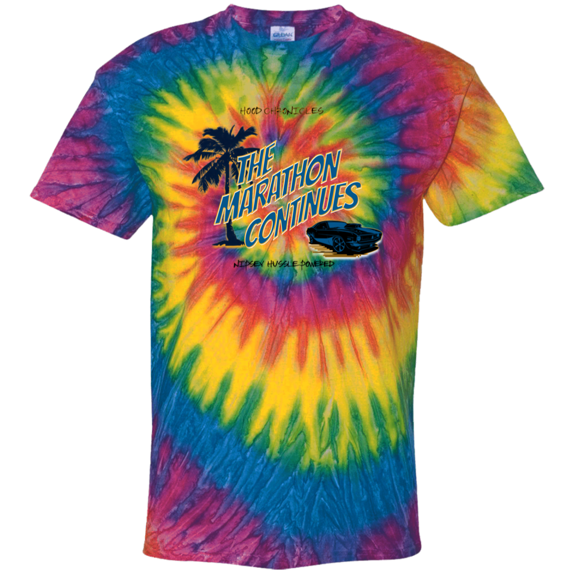 The Marathon Continues 100% Cotton Tie Dye T-Shirt