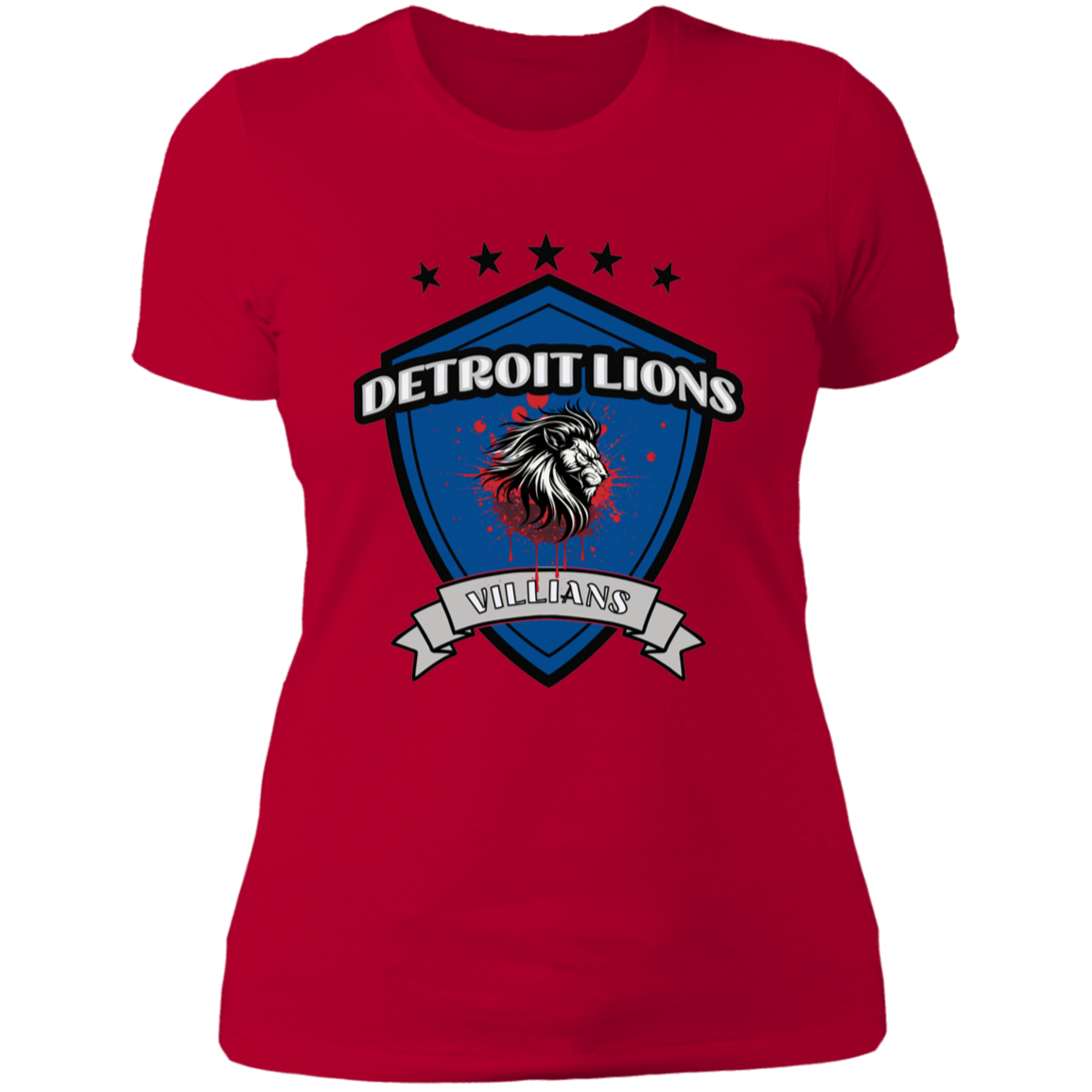 Detroit Lions Villains Ladies' Boyfriend T-Shirt
