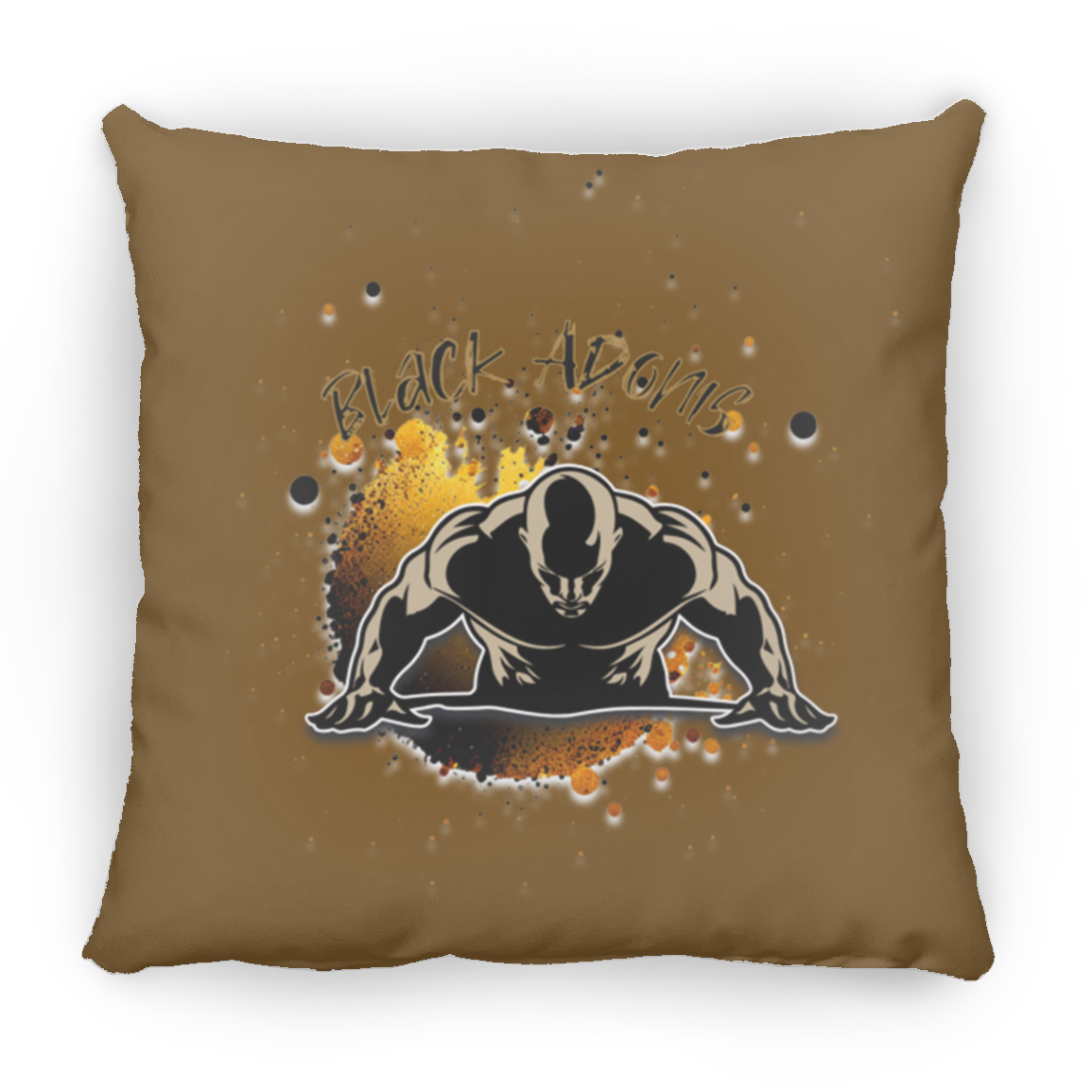 Black Adonis Small Square Pillow